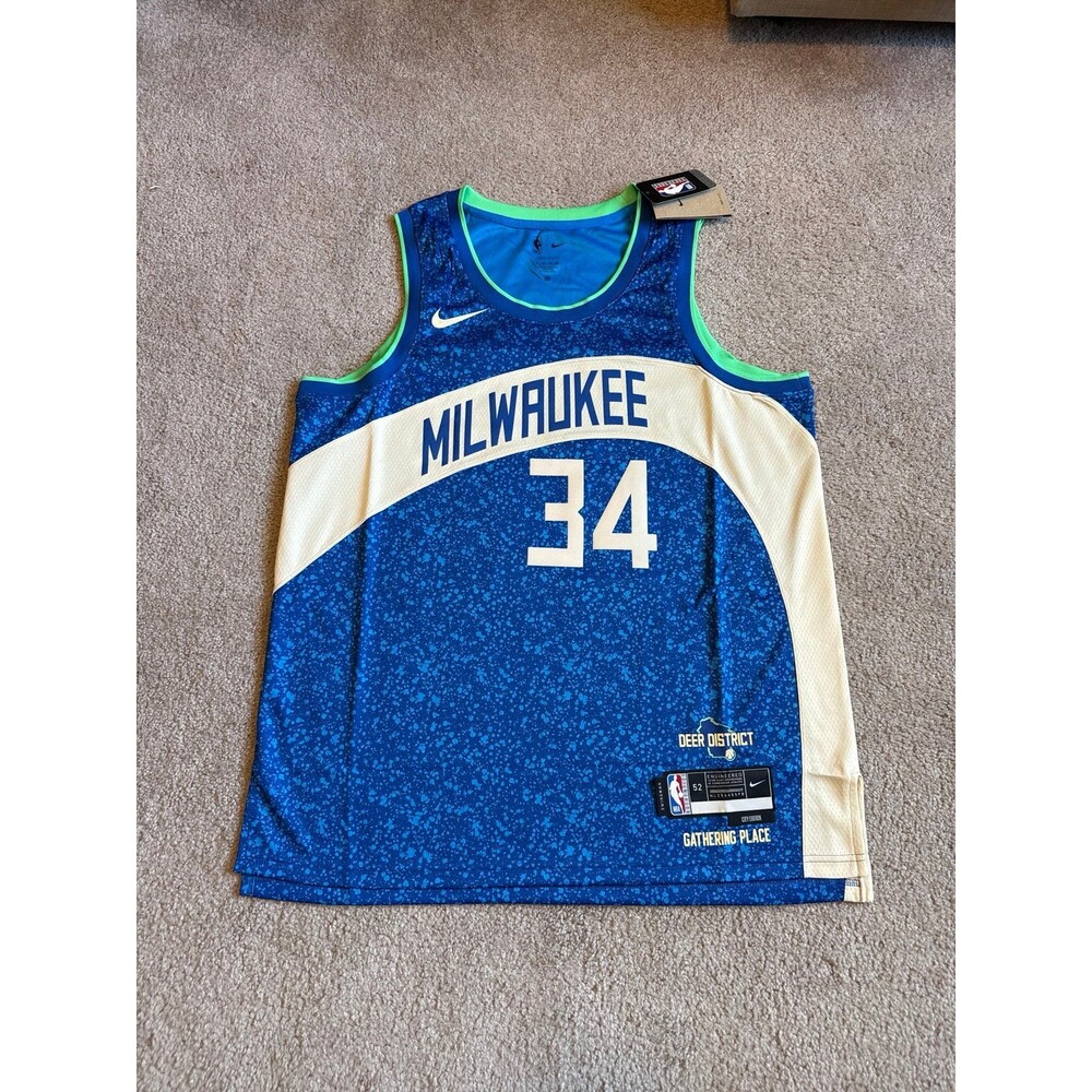 Giannis Antetokounmpo Milwaukee Bucks NWT Nike Men’s NBA Jersey Size XL
